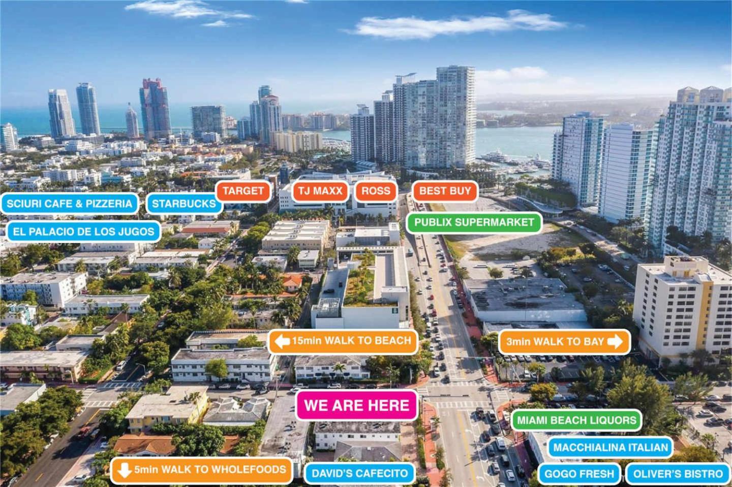 South Beach 2 Bedroom Family & Pet Friendly Apartment With Balcony & Free Parking Miami Beach Eksteriør billede